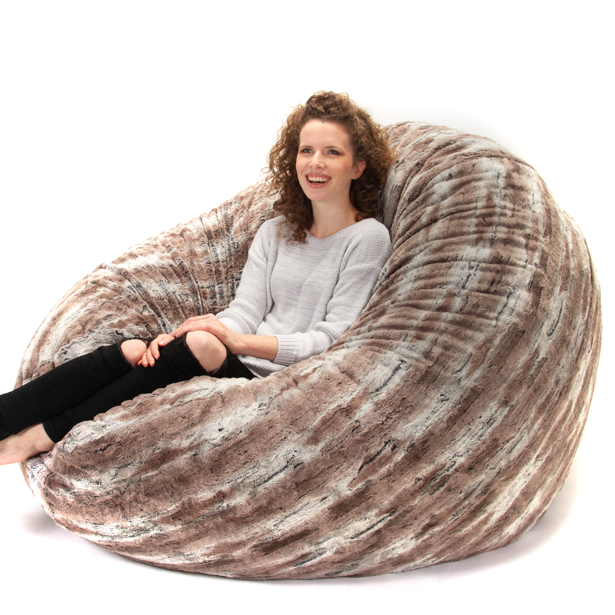 Jaxx 6 Foot Cocoon - Large Bean Bag Chair for Adults, Premium Luxe Faux ...